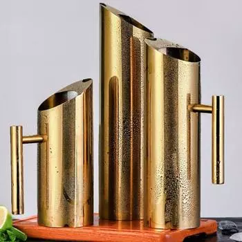 Large Capacity Stainless Steel Water Jug 1/1.5/2L Pitcher Personalized Cold Kettle Wine 1.5L серебряный