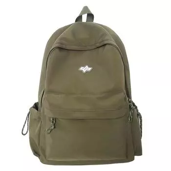 Large Capacity Student School Bag Unisex Lightweight Backpack зелёный