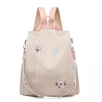 Large Capacity Student School Bag Waterproof Travel Knapsack Embroidery Backpack Teenagers