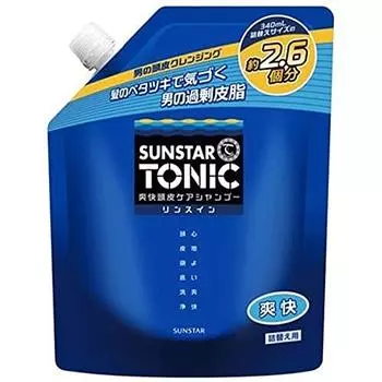 [large capacity] sunstar tonic shampoo conditioner refreshing scalp care refill 900ml non-silicone formula [citrus herb scent]