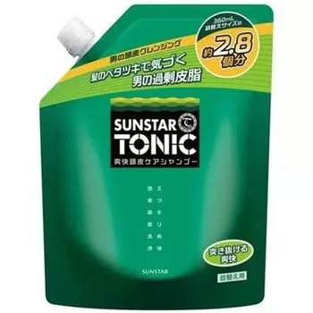 [large capacity] sunstar tonic shampoo refreshing scalp care refill 1000ml non-silicone formula [citrus herb scent]