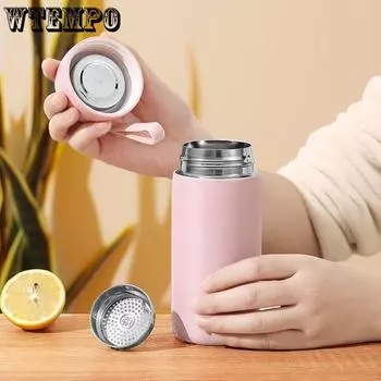 Large Capacity Thermos Cup 520ml Vacuum Flasks Portable Stainless Steel Thermos Cup Water Bottle Travel Tea Mug Office Thermos Cup 520ml розовый