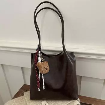 Large-capacity tote bag women s 2025 new high-end trend fashion simple casual versatile shoulder bag