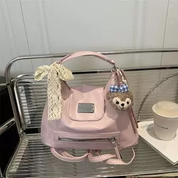 Large capacity tote bag women s 2025 spring simple texture shoulder bag multi-functional backpack tide