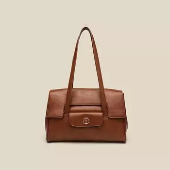 Large Capacity Tote Bag Women s Handbag Advanced Sense Tooling Bag High Quality Fashion Quality Underarm Shoulder Bag коричневый