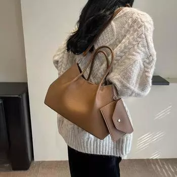 Large Capacity Underarm Bag Women New High Quality Lychee Print Handbag Single Shoulder Bag Fashion Crossbody Bag (30cm<Max Length<50cm)