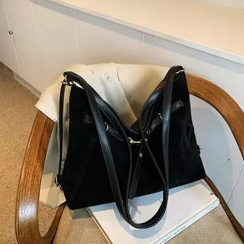 Large capacity underarm bag women s commuter tote bag new niche high-end shoulder bag fashion backpack чёрный