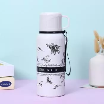 Large-capacity Vacuum Thermos Cup 316 Stainless Steel Portable Water Bottle Tea Brewing 600ml