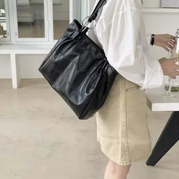 Large-capacity Women s Autumn and Winter Stone-patterned Single-shoulder Bags, Office Commuting Bags, Tote Women s Bags чёрный