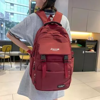 Большая вместимость женских рюкзаков, горячая распродажа, повседневная универсальная простая женская сумка на молнии