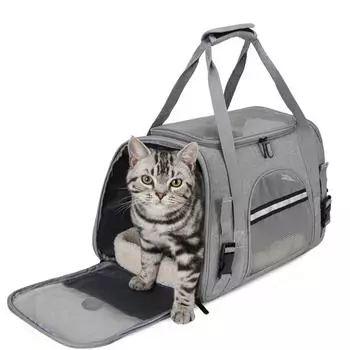 Large Cat Carrier Pet Portable Soft Side Backpack Cat Dog Carrier Bag Travel Bags Transport For Small Dogs Cats Pet Carring Bag