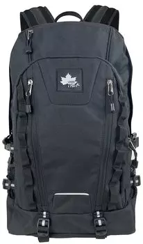 Large Daypack Rucksack Backpack Large Capacity Logos Black One Size [Logo Spark]