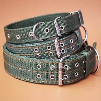 Large Dog Dog Collar Pet Supplies Dog Collar Collar Collar Medium-Sized Dog Golden Retriever/German Shepherd Scarf Bandana Headgear Medium: width 4.0cm Army Green