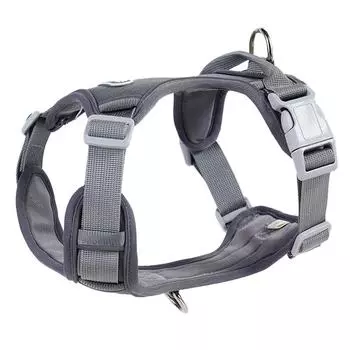 Large dog explosion-proof dog leash I-shaped chest strap Adjustable comfortable fit chest strap Walking dog leash S [9-7.5kg] серый