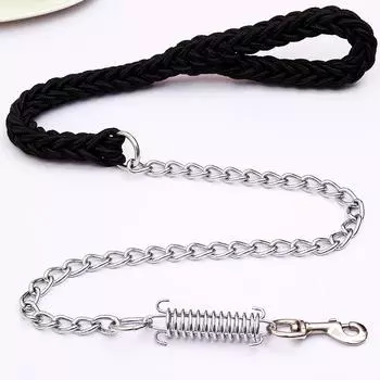 Large dog leash Dog chain Anti-bite punch Golden Retriever Alaska collar Medium large dog dog leash Iron chain M model (18-19 kg)
