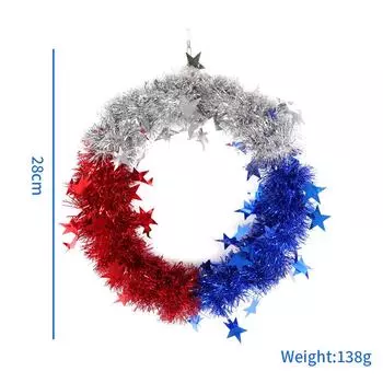 Large Festive And Small Independence Day Wreaths For Patriotic Decorations Party Small Wreath