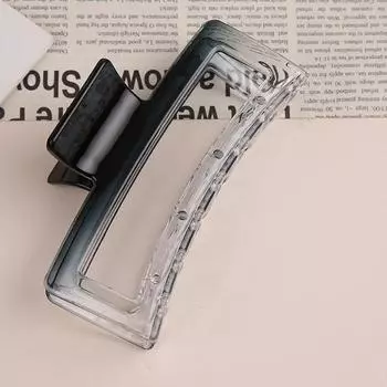 Large Gradient Color Hair Claw Clip Simple Square Back Head Shark Clip Hairpin Women Girl Beach Headwear Hair Accessories