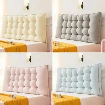 Large Headboard Pillow Lounge Sofa Cushion Bed Rest Reading Pillow Lounger TV Reading Lumbar Cushion Floor Cushion Home Decor 90x60x10cm
