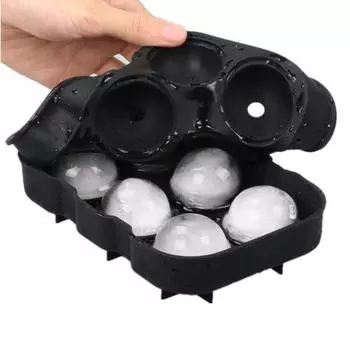 Large Ice Cube Trays Silicone Ice Ball Mold Mold Ice Maker Ice Cream Tools Reusable Whiskey Ice Mold Ball Kitchen Tools чёрный