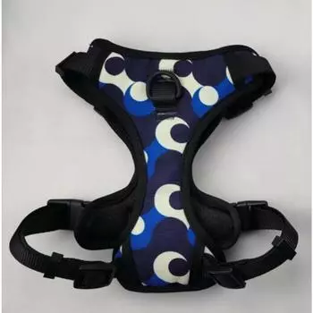 Large nylon reflective pet chest strap printed dog riot vest pet leash S3/4 *12-18~14-24cm