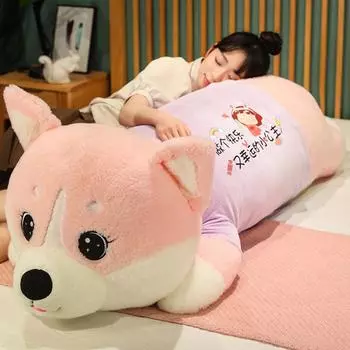 Large Party Husky Plush Doll Boys Bed Big Throw Pillow Girl Sleeping Doll Dog Birthday Gift 80cm