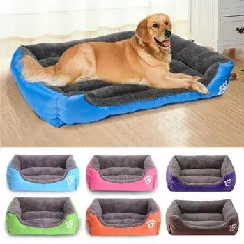Large Pet Cat Dog Bed Warm Cozy Dog House Soft Fleece Nest Dog Baskets House Mat Autumn Winter Waterproof Kennel S