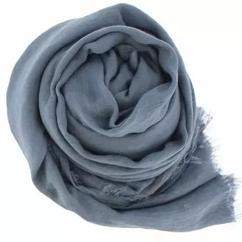 large plain stole in 152cm x suitable for both men and provides UV protection and sun protection for air [Makokka] Year-round hand-washable blue-gray,