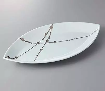 Large Plate 41cm Arita Ware Nishikipaku Platinum Tamasudare Leaf 40cm Dish Dishwasher Safe Microwave Safe Made in Japan Large Plate Ale-net