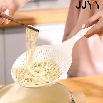 Large Scoop Colanders Strainers Skimmer Slotted Spoon Kitchen Strainer Ladle With Long Handle Stonego Kitchen Cooking Tools зелёный