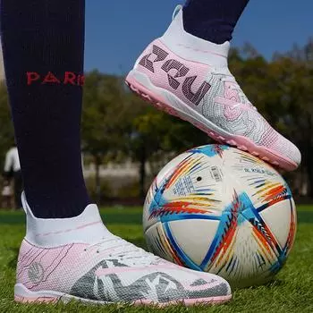 Large size 45i high top children s football shoes male adolescent students female TF broken nails AG long nails competition training sports 32