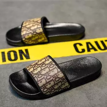 Large size 46 men s slippers summer wear beach shoes casual men s shoes lightweight one-word cool slippers slippers 39 светло-коричневого