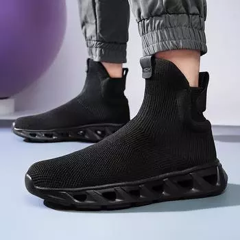 Large size 48 men s shoes mesh breathable casual shoes trendy men thick soles increase height lightweight one-pedal lazy shoes 39