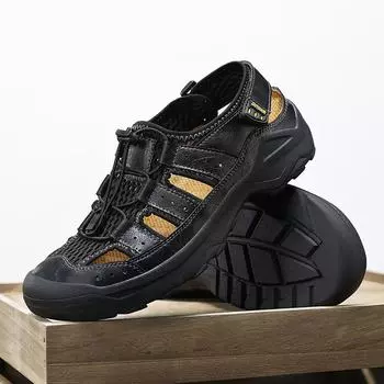 Large size Amazon hot-selling summer new men s shoes outdoor breathable beach sandals a piece 2025 38