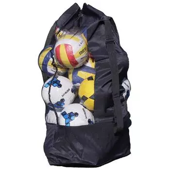 Large Size Basketball Soccer Ball Outdoor Storage Ball Large Club Sports Shoulder Shoulder Soccer Ball Easy to Extra Ball Storage Bag, 15-20 Pieces, чёрный