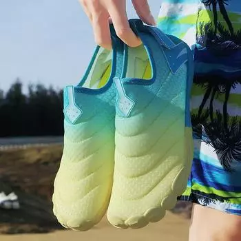 Большие размеры пляжной обуви для плавания, дренажные, быстросохнущие, нескользящие, дышащие, для пар, для прогулок по ручью, для фитнеса, йоги 35 белый