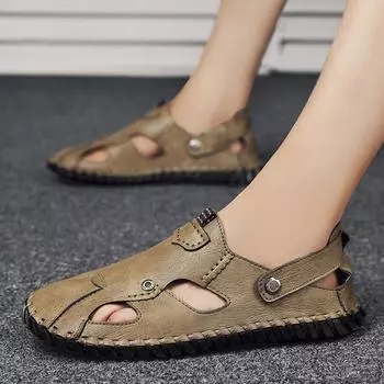 Large Size Breathable Hollow Sandals Seaside Travel Sewing Beach Slippers Outdoor Two Wear Fashion Shoes 38