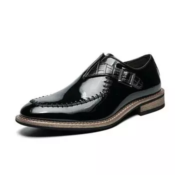 Large size breathable pointed trend leather shoes business dress men s leather shoes microfiber leather soft sole men s shoes Amazon 38