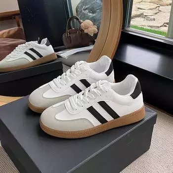 Large size casual matte board shoes spring and autumn women s new sports versatile retro single shoes student board shoes German training 35 серый
