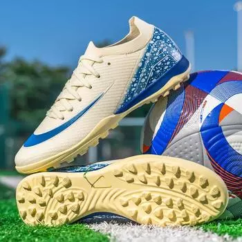 Large size couple new training football shoes TF broken nails student low top AG long nails artificial grass training shoes 35
