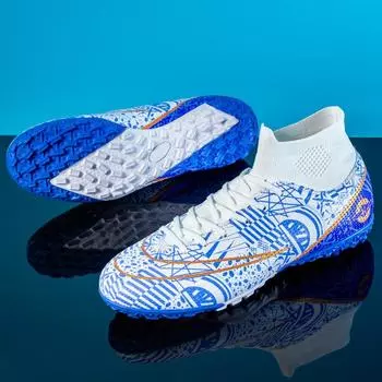 Large Size Football Shoes Spikes Adult Teen Boys Student Non-Slip Sneakers Training Competition Broken Nails Men 35