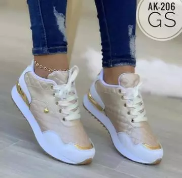 Large size lace-up sneakers for women 225 summer new casual sneakers for women 35 белый