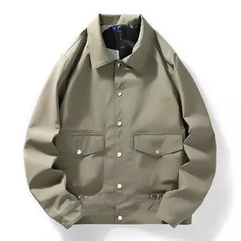 Куртка с лацканами большого размера, мужская, весенне-осенняя, мужская, универсальная, для людей среднего возраста и молодежи, спортивная, верхняя мужская одежда M