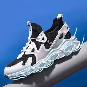 Large size men s blade shoes, foreign trade national style trend men s shoes, new four-season shock absorption running shoes, soft-soled shoes 39