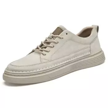 Large size men s board shoes size 47 first layer pigskin fashion versatile British style platform youth casual shoes sports 36