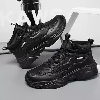 Large size men s casual shoes, warm and light sports shoes in winter, fashionable and versatile thick-soled trendy running shoes, spot batch 39