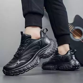 Large size men s shoes, four-season thick-soled raised tires, sports running shoes, fashion trend, casual dad trendy shoes, men s shoes 39