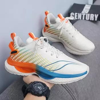 Large size men s single shoes popcorn new trendy casual sports shoes lightweight soft sole breathable running shoes 39