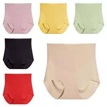 Large Size Panties Butt Lifter Briefs High Waist Tummy Control Underwear Postpartum L зелёный
