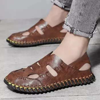 Large size sandals men s shoes new summer breathable bag head casual men s shoes soft sole men s beach shoes Shoes 38