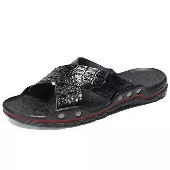 Large size shoes microfiber leather cool slippers outdoor soft surface new 2025 summer high-grade slippers slippers 38